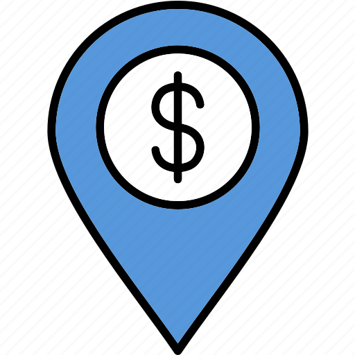 Dollar, location, atm, currency, money, pin, pointer icon - Download on Iconfinder