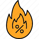 hot, sale, flame, discount, black, friday, fire, offer, icon