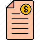 shopping, invoice, bill, payment, receipt, icon