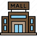 shopping, mall, department, store, grocery, icon