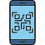 smartphone, qr, code, android, iphone, phone, icon 