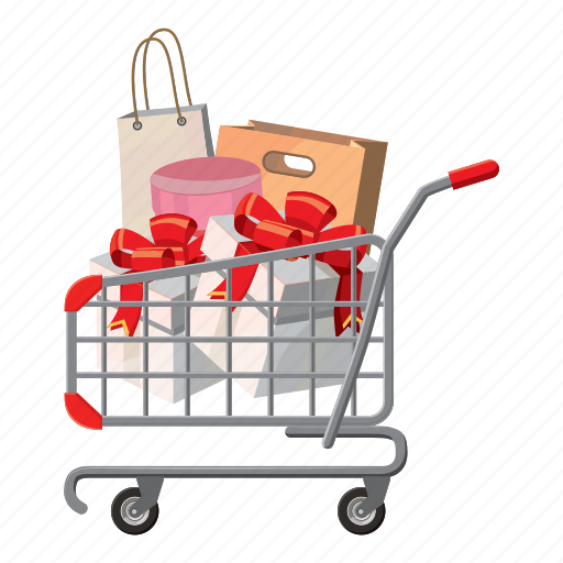 Cart, cartoon, handle, interest, package, shopping, wheels icon - Download on Iconfinder