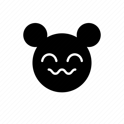 Animal, emotion, mouse, smile, solid icon - Download on Iconfinder