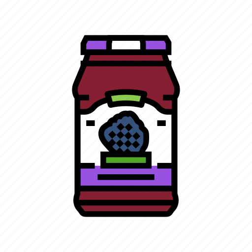 Jam, blackberry, fruit, berry, food, summer icon - Download on Iconfinder
