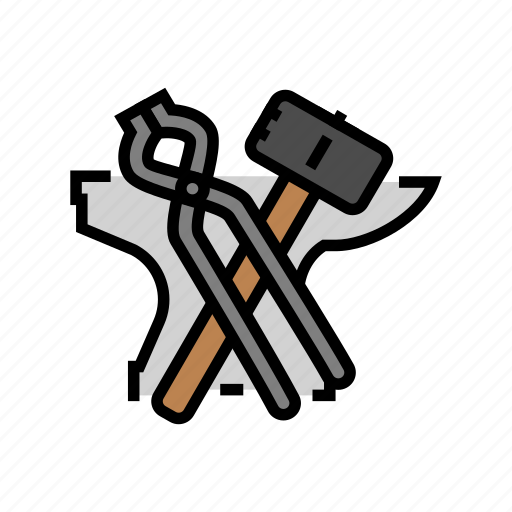 Hand, forged, blacksmith, forge, anvil, hammer icon - Download on Iconfinder