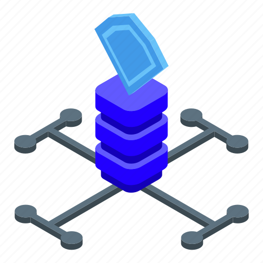 Block, chain, isometric icon - Download on Iconfinder