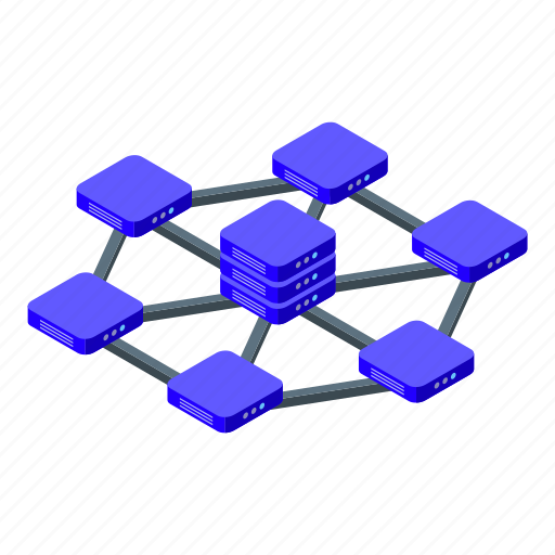 Block, chain, network, isometric icon - Download on Iconfinder