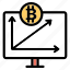 bitcoin, graph, analytics, chart, line, market, value 
