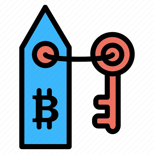 Bitcoin, keychain, blockchain, crypto, cryptocurrency, digital, mining icon - Download on Iconfinder