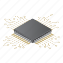 chip, chipset, isometric, logo, micro, object, processor