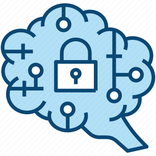 Blockchain, block, chain, brain, lock icon - Download on Iconfinder