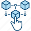 blockchain, block, chain, cube, hand 