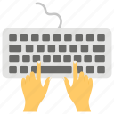 content writing, keyboard, typing, typing hand, typist
