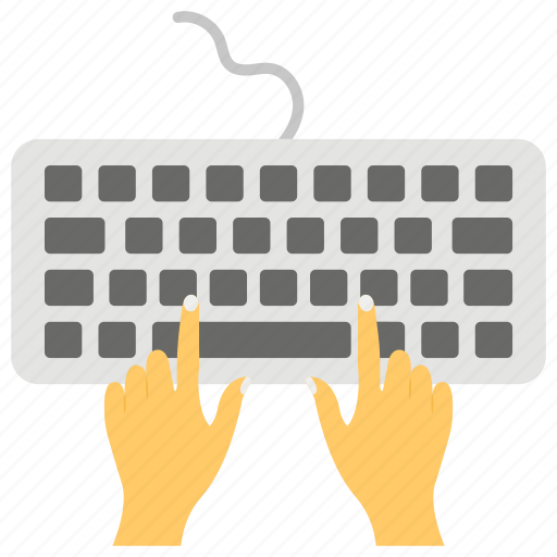Content writing, keyboard, typing, typing hand, typist icon - Download on Iconfinder