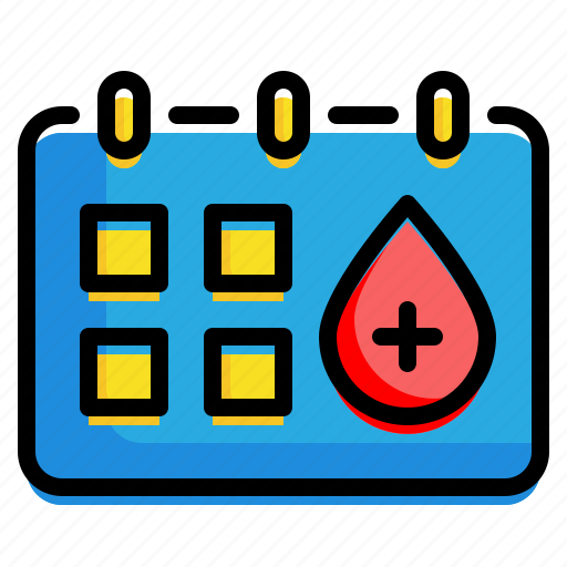 Blood, donation, donor, calendar, date icon - Download on Iconfinder