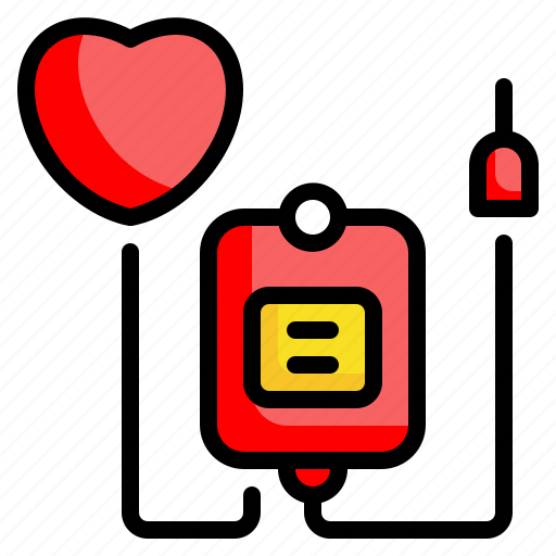 Blood, bag, donor, donation, heart icon - Download on Iconfinder