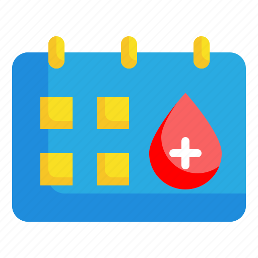 Blood, date, calendar, donation, donor, drop icon - Download on Iconfinder