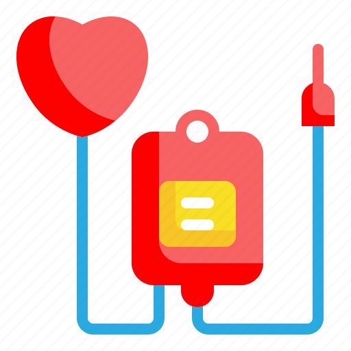 Blood, bag, donor, donation, heart, drop, healthcare icon - Download on Iconfinder