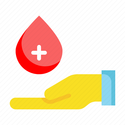Hand, support, blood, donation, donor, drop, help icon - Download on Iconfinder