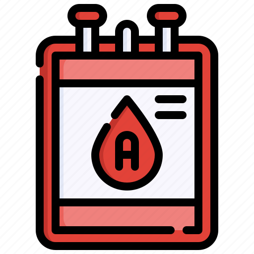 Blood, bag, type, a, medical, instrument, iv icon - Download on Iconfinder