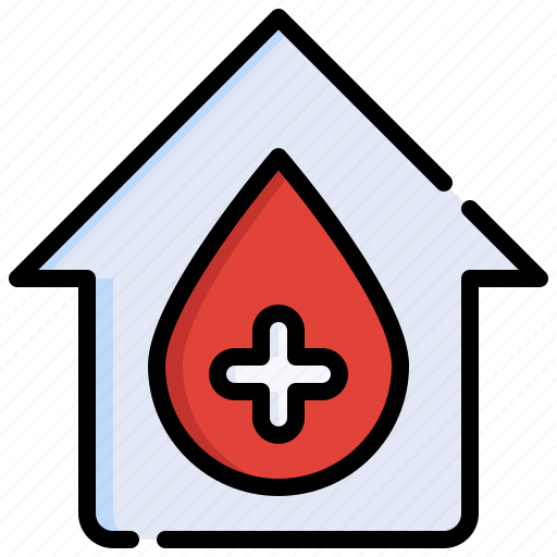 Blood, bank, donation, drop, building icon - Download on Iconfinder