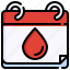 calendar, schedule, blood, donation, drop, transfusion 