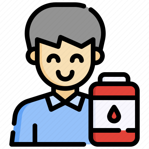 Donor, blood, man, bag, donation icon - Download on Iconfinder