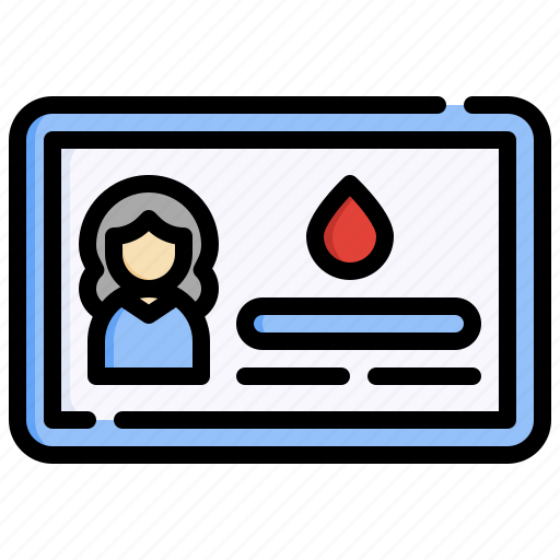 Donor, card, blood, donation, transfusion, hospital, healthcare icon - Download on Iconfinder