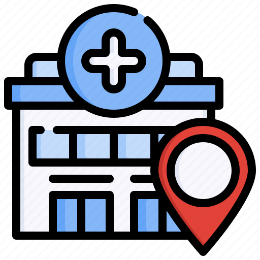 Pin, placeholder, map, location, hospital icon - Download on Iconfinder