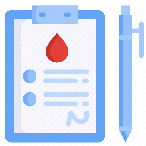 Consent, blood, donation, clipboard, healthcare, medical icon - Download on Iconfinder