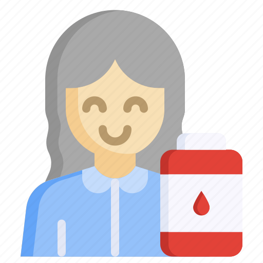 Donor, blood, woman, bag, donation icon - Download on Iconfinder
