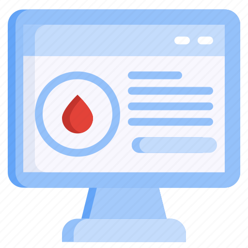 Medical, report, blood, donation, history, computer, screen icon - Download on Iconfinder