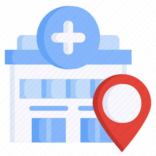 Pin, placeholder, map, location, hospital icon - Download on Iconfinder