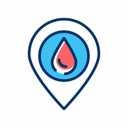 Blood, drop, hospital, location, medical, navigation, pin icon - Download on Iconfinder