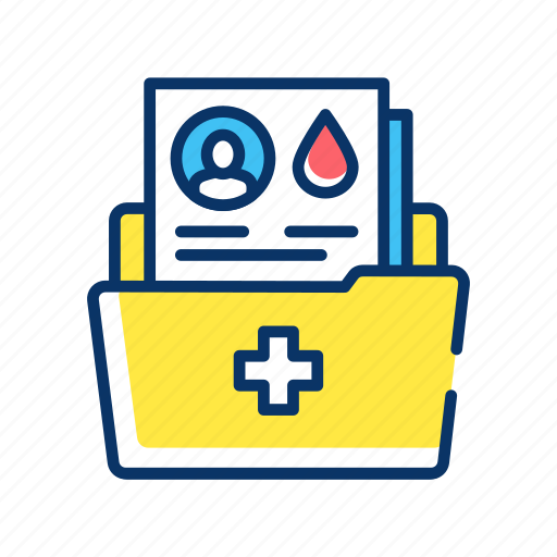 Blood, disease history, file, folder, history, medical, patient icon - Download on Iconfinder