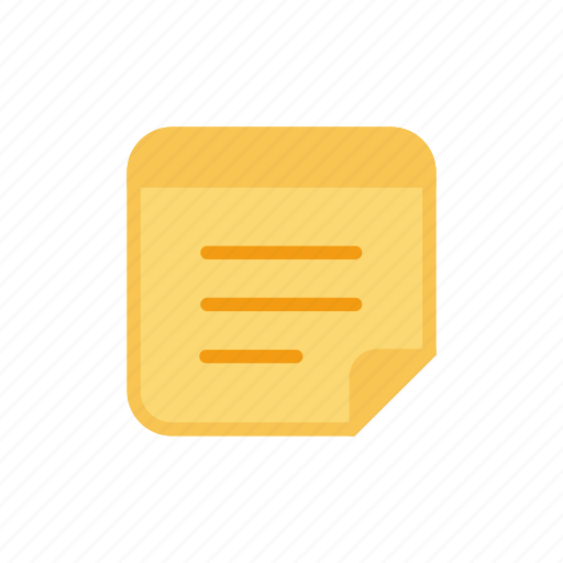 Interface, notepad, notes, postit, social, yellow icon - Download on Iconfinder