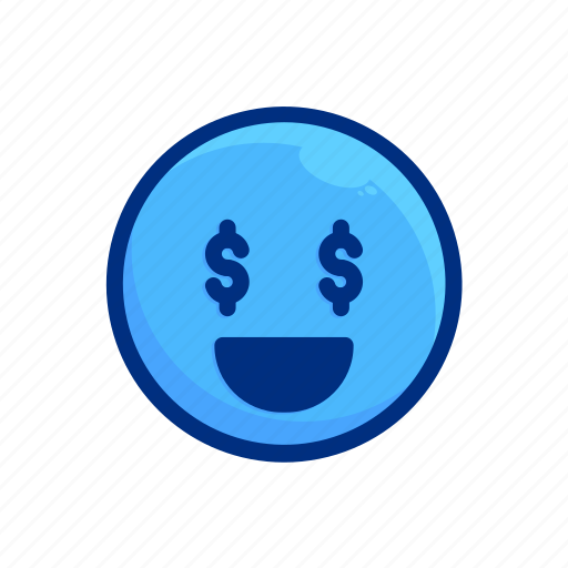 Dollar eye, emoji, emoticon, emotion, expression, face, smiley icon - Download on Iconfinder