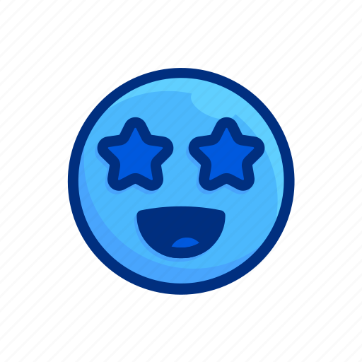 Emoji, emoticon, emotion, expression, smile, smiley, star eye icon - Download on Iconfinder