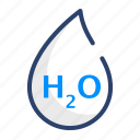 h2o, water, compound, oxygen, vector, illustration, concept