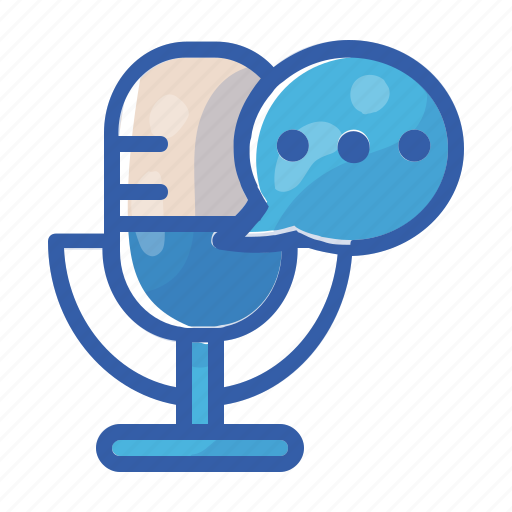 Speech, bubble, message, communication, mic, microphone, podcast icon - Download on Iconfinder