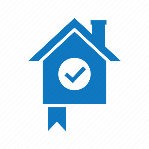 House, bookmark, read estate, tick icon - Download on Iconfinder