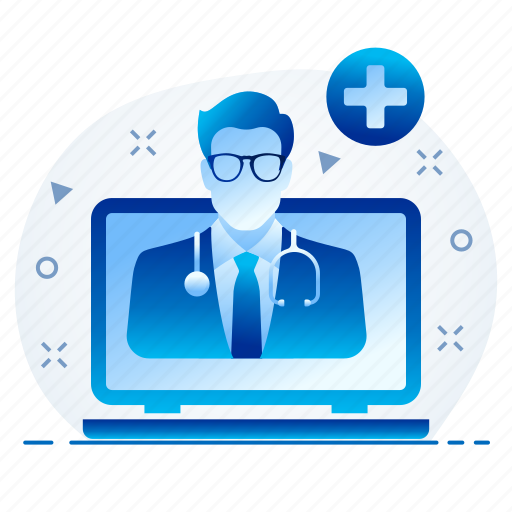 Chat, consult, consultant, doctor, laptop, live, medical icon - Download on Iconfinder