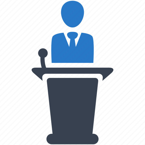 Speech, public, speaker, politician, presentation icon - Download on Iconfinder