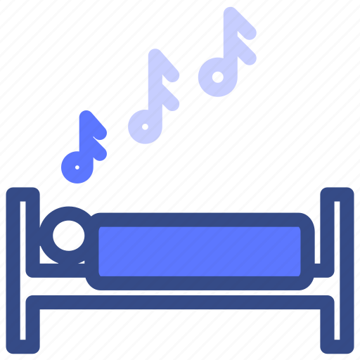 Bed, listen, music, relax, sleep icon - Download on Iconfinder