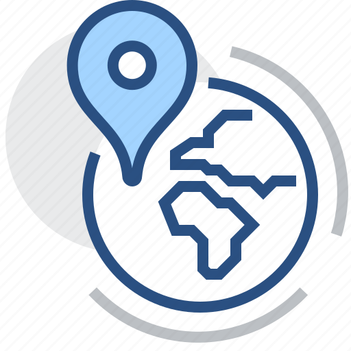 Globe, locator, navigation, pin, world, gps, pointer icon - Download on Iconfinder