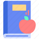 knowledge, book, apple