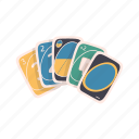 uno, card, flat, icon, board, game, entertainment, play, toy