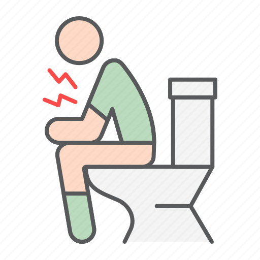 Diarrhea, man, sit, toilet, constipation, restroom, covid-19 icon - Download on Iconfinder