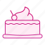 cupcake, cherry, cake, dessert, birthday, cream, sweet, food, tasty 