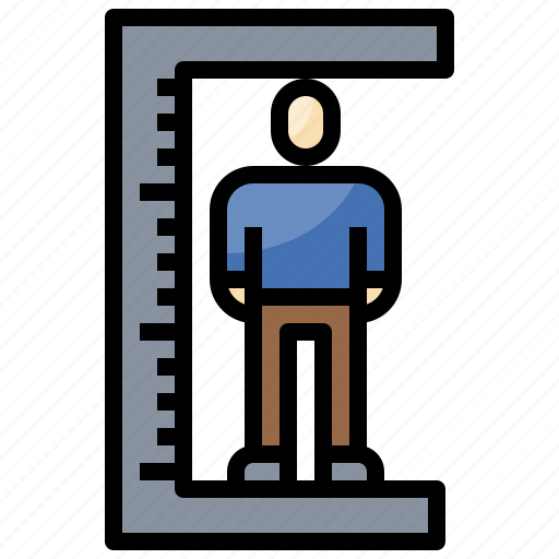 Big, fat, man, ruler, tall, wellness icon - Download on Iconfinder